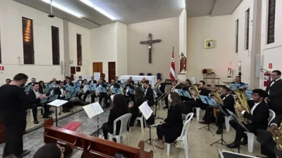 Igreja Sagrado Coração de Jesus recebe concerto da Banda Municipal