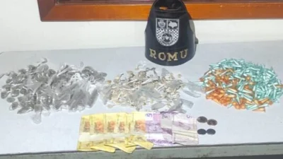 Homem é preso com crack, cocaína, maconha e dinheiro