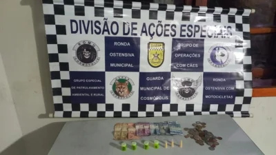 ROMU leva homem acusado de tráfico de entorpecentes para a Delegacia