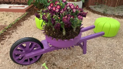 Ermison, artesão de Cosmópolis, tem trabalho exposto na Mostra de Paisagismo e Decoração da Expoflora