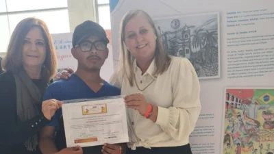 Estudante cosmopolense é premiado em concurso de desenho Brasil e China