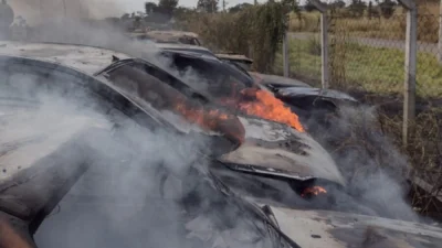 Incêndio de grandes proporções mobiliza Defesa Civil e Brigadas de Incêndio das empresas Fitesa e Ester Agroindustrial