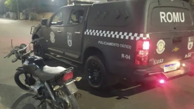 Após fuga, ROMU apreende moto com numeração de chassi e motor suprimida