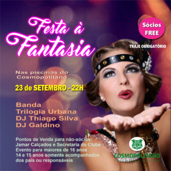 15/07 - SÁBADO TEM FESTA A FANTASIA