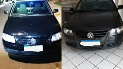 Após denúncia, Polícia Militar prende suspeito com Saveiro dublê