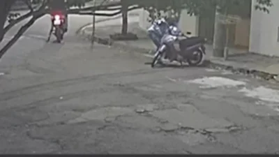 Câmera de monitoramento registra furto de moto no bairro Real Center