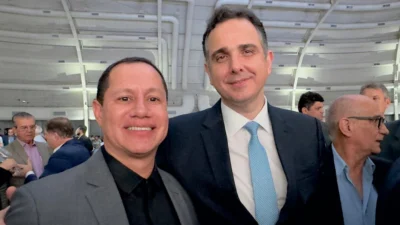 Prefeito Junior Felisbino participa de jantar em homenagem ao Senador Rodrigo Pacheco
