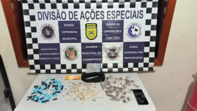ROMU apreende dois indivíduos e 271 porções de entorpecentes