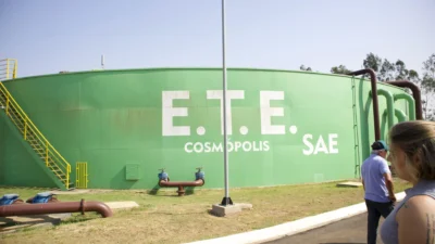 Estação de Tratamento de Esgoto de Cosmópolis retoma atividades