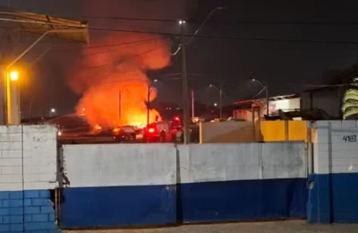 Incêndio atinge usina de reciclagem da Prefeitura de Hortolândia