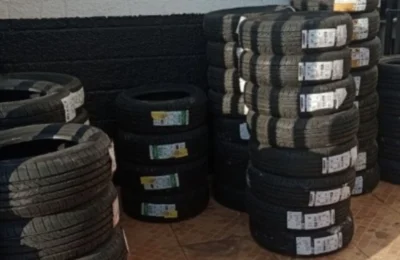 PM recupera carga de pneus avaliados avaliada em R$ 26 mil