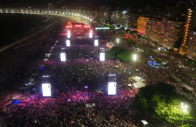 Lady Gaga faz história em Copacabana com público recorde de 2,1 milhões