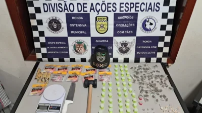Guarda Municipal apreende entorpecentes após fuga de suspeitos em beco de Cosmópolis