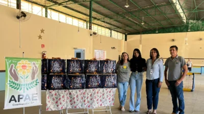 Grupo Unimetal doa 18 cestas básicas à APAE de Cosmópolis
