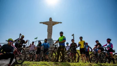Pedal Ecotur promove passeio ciclístico até o Cristo da Fazenda Batistela