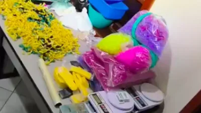 ROMU apreende grande quantidade de drogas na rua Walter Dester