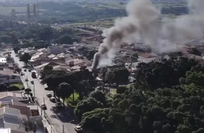 Incêndio em residência mobiliza força-tarefa e deixa três feridos em Paulínia