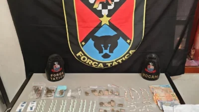 Homem é preso com 188 porções de drogas durante ação da Força Tática