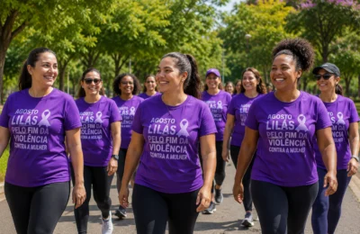 Paulínia realiza caminhada pelo enfrentamento à violência contra a mulher