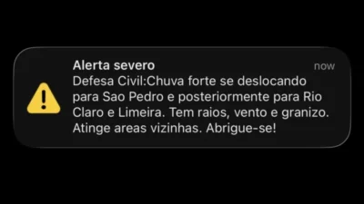 Defesa Civil emite alerta severo para temporal com raios, vento e granizo na região