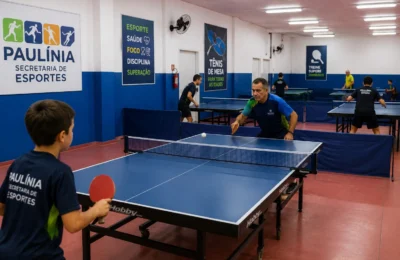 Paulínia oferece aulas gratuitas de tênis de mesa para diferentes idades